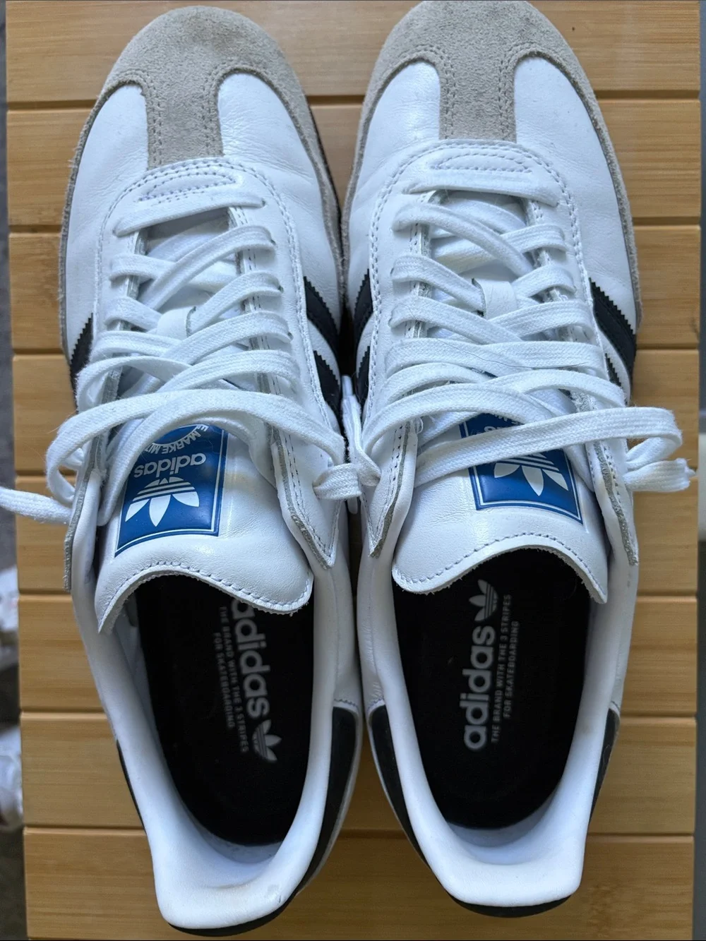 adidas Men’s White, Black & Tan Retro Lifestyle Sneakers
